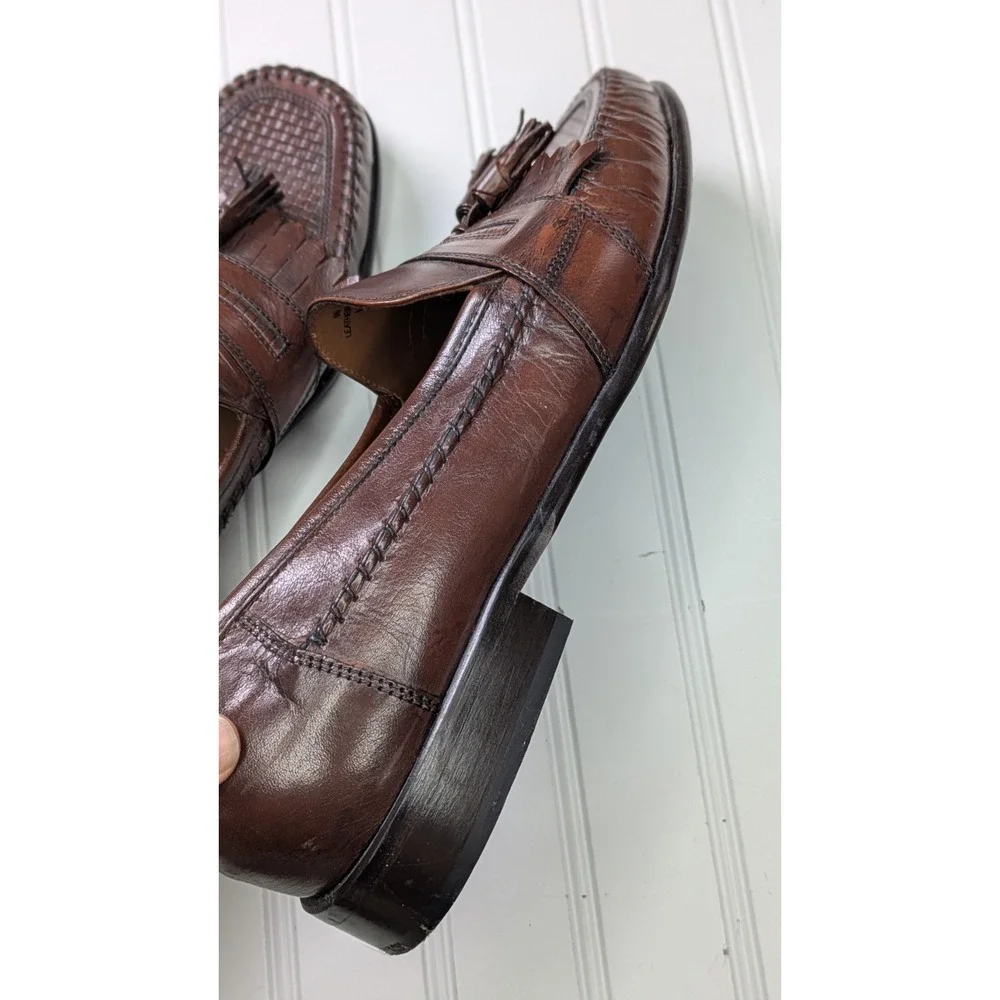Bostonian Classic Leather Loafer Brown Slip On Men's Size 12M Shoes Flats Dress‎